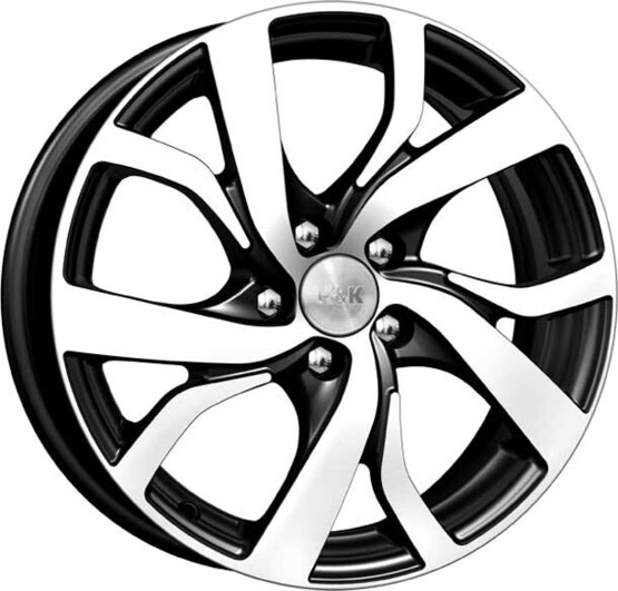 Диск K&K Палермо 15x6 5x100 ET45 DIA67.1 АЛМАЗ ЧЕРНЫЙ