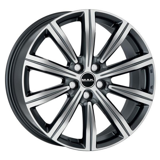 Диск Mak Birmingham 19x8.5 5x120 ET47 DIA65.1 GUNMETAL MIRROR FACE
