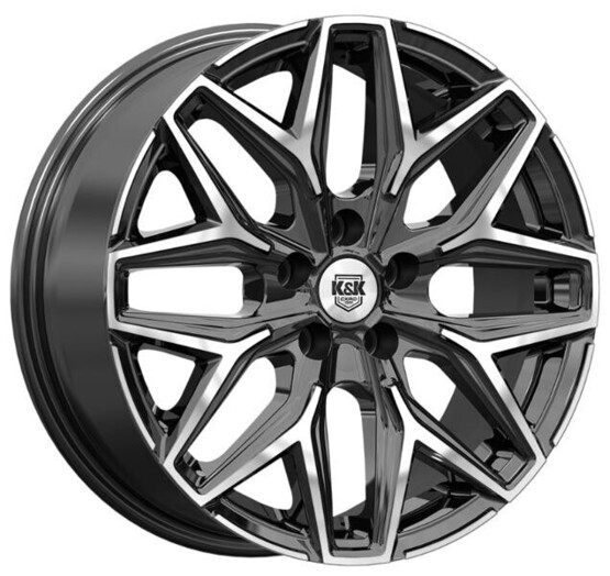 Диск K&K Ариус (Кс1187) 17x7 5x108 ET42 DIA63.35 АЛМАЗ ЧЕРНЫЙ
